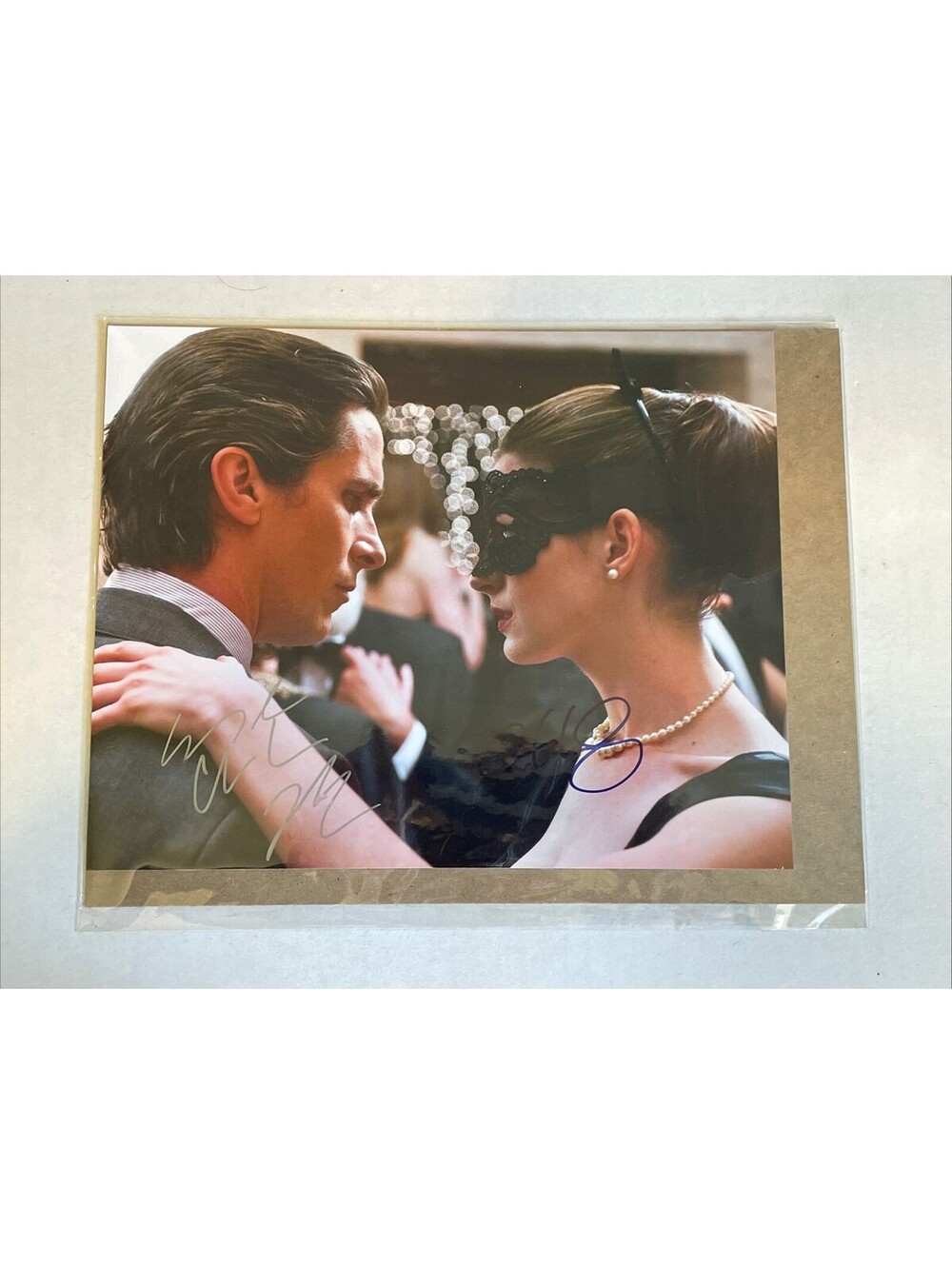 Anne Hathaway Christian Bale Signed Photo Autographed Batman 8x10 Original COA